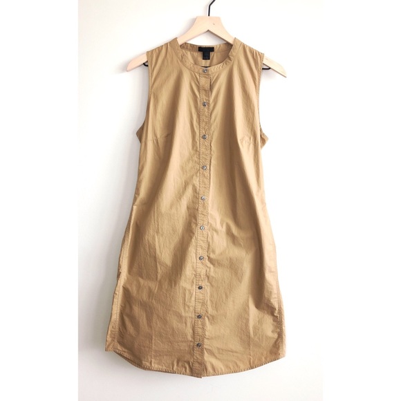 J. CREW Sleeveless Shirtdress Cotton Poplin - Picture 2 of 5